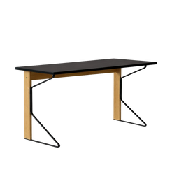 REB005 Kaari Desk 150 X65X75 Black Linoleum-natural oak - view 1