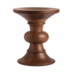 Eames Turned Stool Walnut – Shape B - view 1