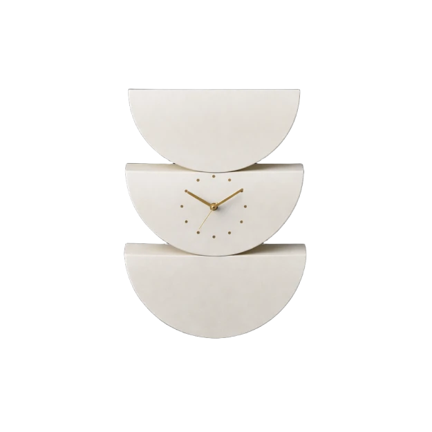 Mandarin Wall Clock - Sand Cream - view 1
