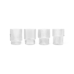 RIPPLE GLASSES (SET OF 4) CLEAR - view 1