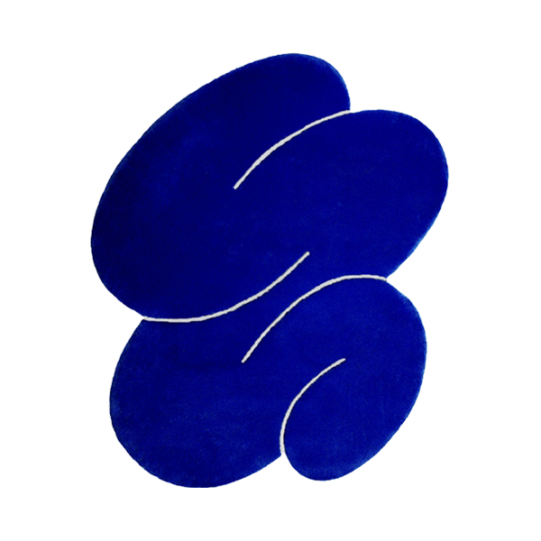 Exclusive Blue Squiggle Rug - view 1