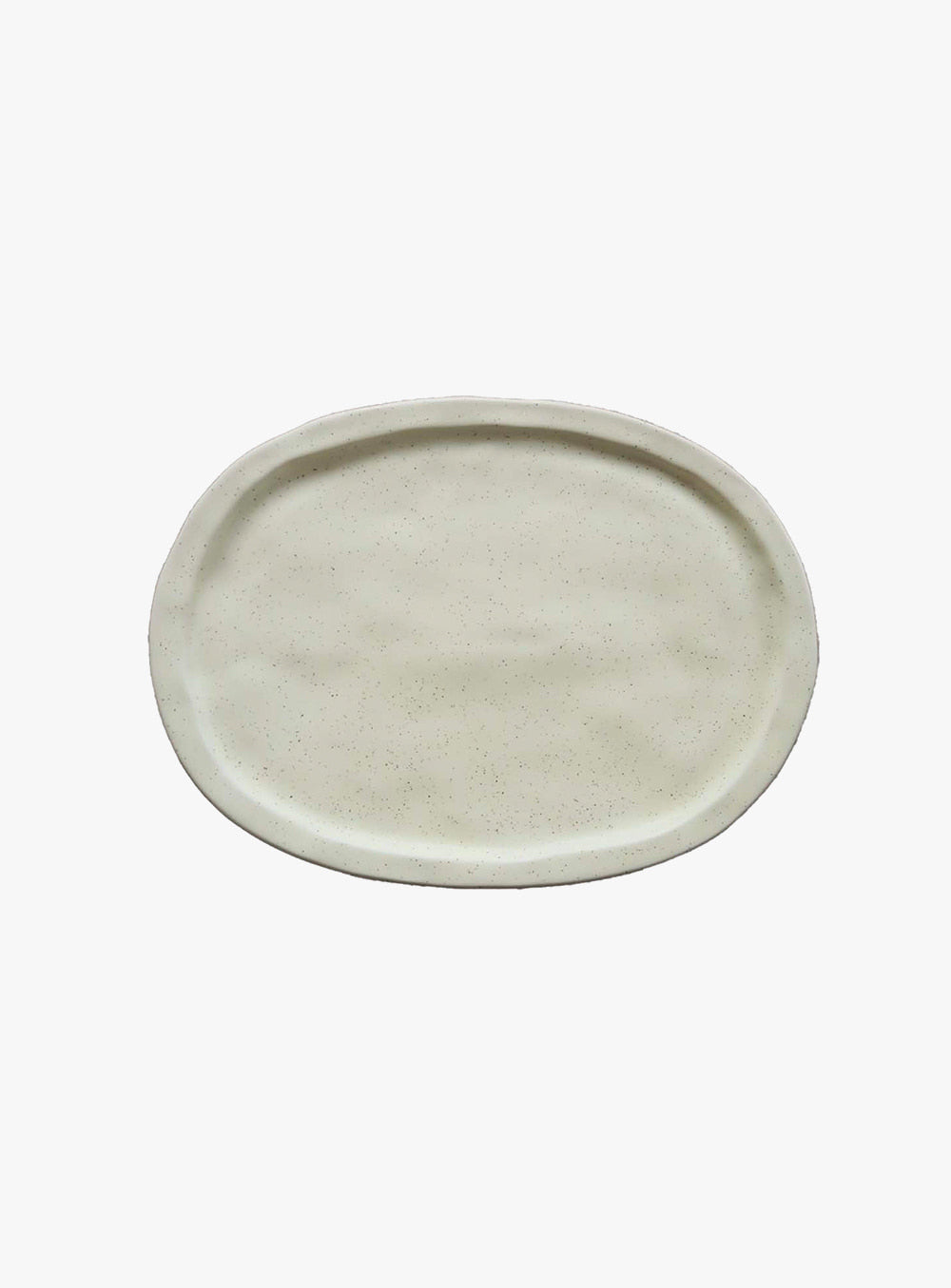Ceramic sand oval plate
