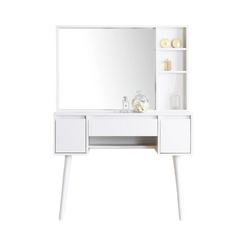 Holmes Noah White Vanity with Storage Mirror - view 1