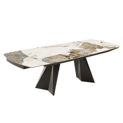Extendable Dining Table for 8-10 with Sintered Stone Top - view 1
