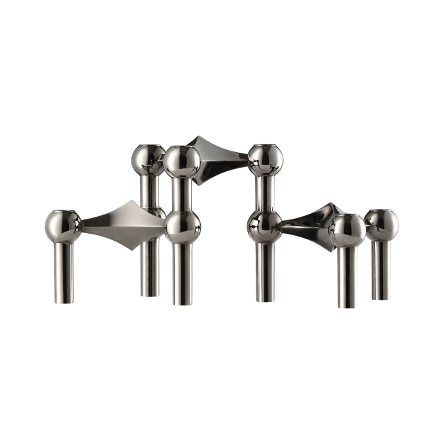 Nagel Candle Holder Set of 3 - Black Chrome - view 1