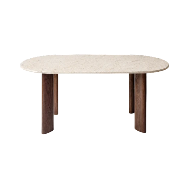 Oval Stone Dining Table - view 1