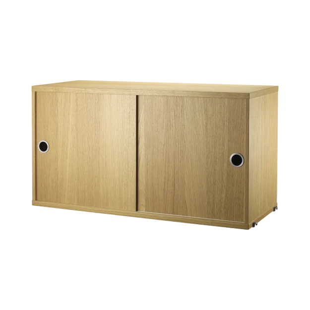 Cabinet with Sliding Doors oak 2sizes - view 1
