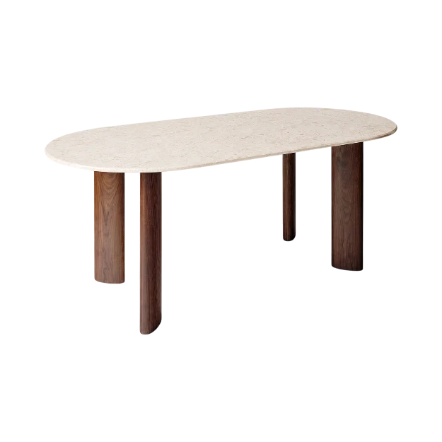 Oval Stone Dining Table - view 1