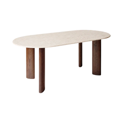 Oval Stone Dining Table - view 1