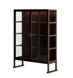 Persimmon Wood Glass Cabinet - view 1