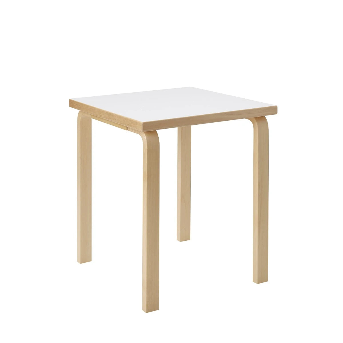 Aalto Table 80C 60 x 60 cm White-Birch - view 1