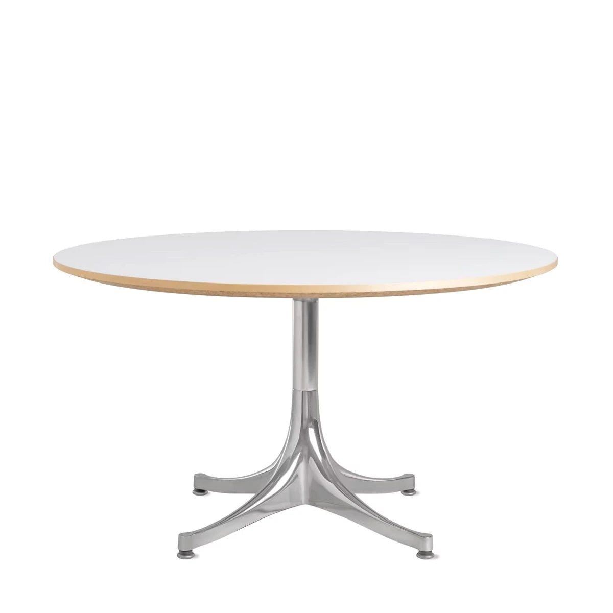Nelson Pedestal Coffee Table Ø 72 White-Aluminum - view 1