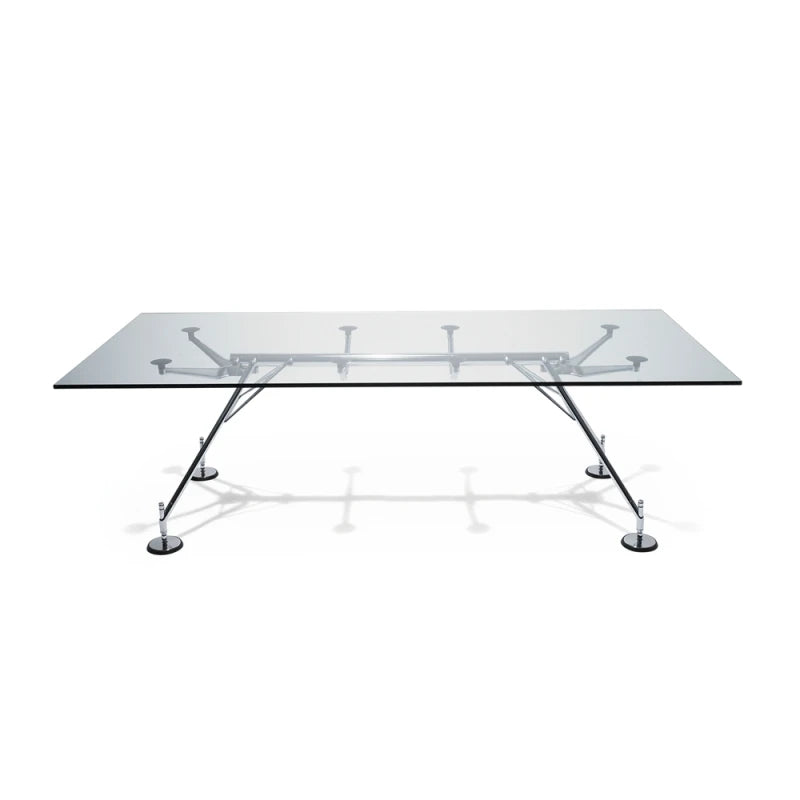 Nomos Table (Glass Top/Chrome Base) - view 1