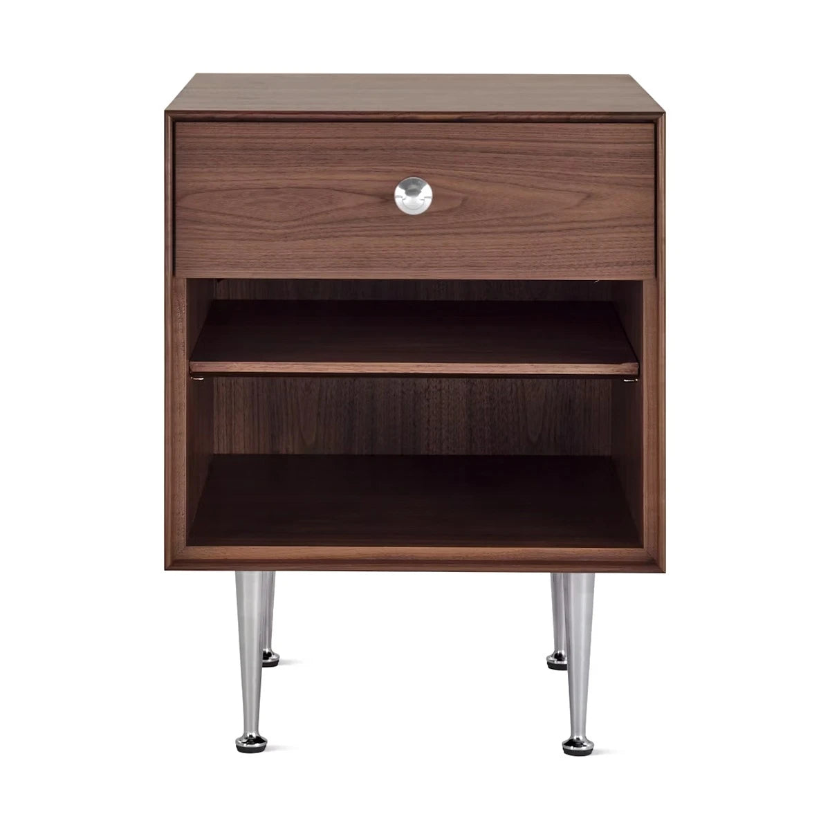 Nelson Thin Edge Bedside Table Walnut - view 1