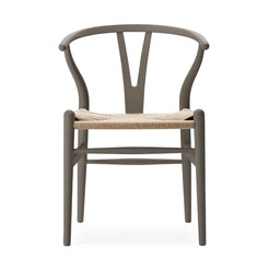 CH24 Wishbone Chair Beech Soft Paint Slate Natural Paper Cord - view 1