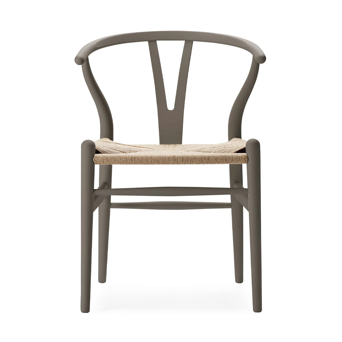 CH24 Wishbone Chair Beech Soft Paint Slate Natural Paper Cord - view 1
