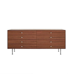 Nelson Thin Edge Double Dresser Walnut Storage - view 1
