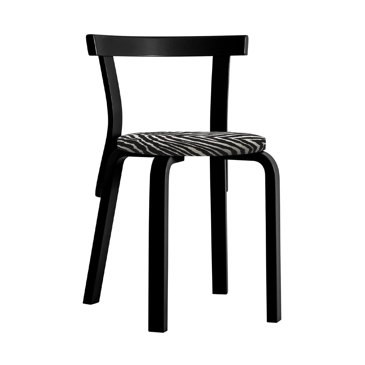Chair 68 foam upholstery Zebra Black - view 1