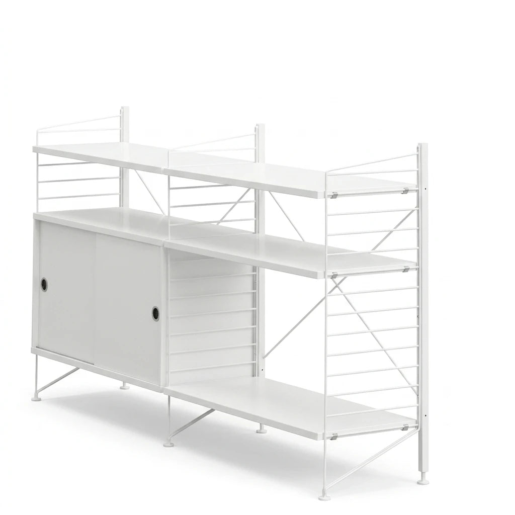 String System Free Standing White Shelf - view 1