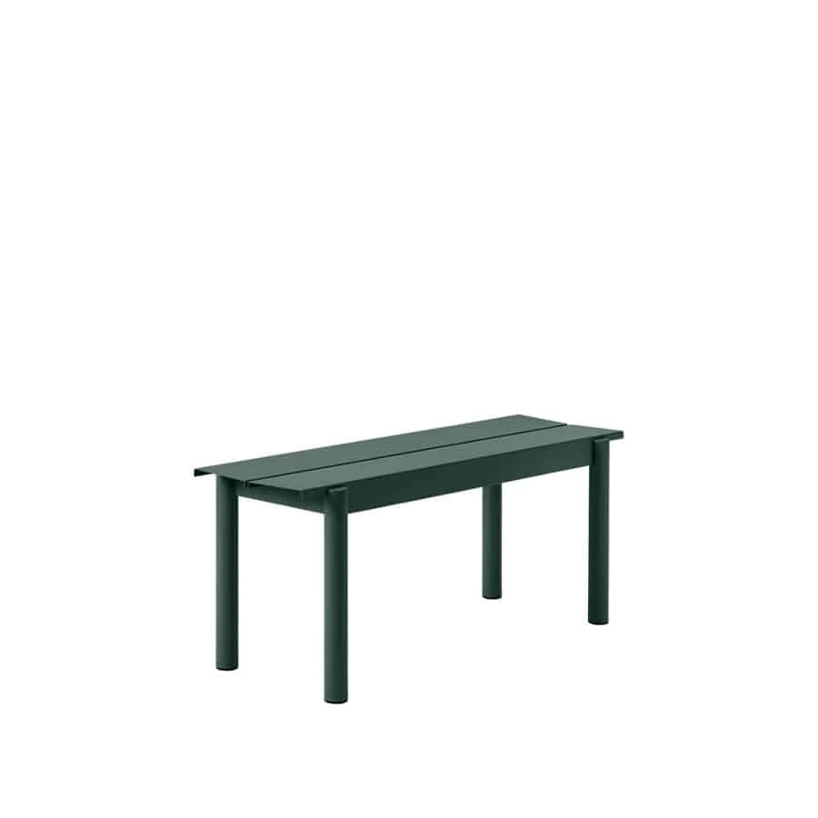 Linear Steel Bench Dark Green - view 1