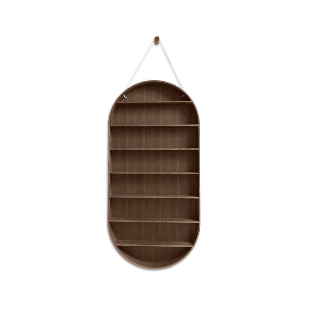 Oval Dome Oak Oil Wall Shelf - view 1