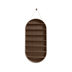 Oval Dome Oak Oil Wall Shelf - view 1