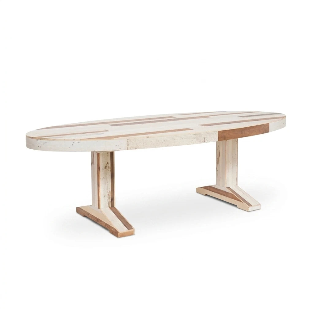 Canteen Oval Table in Scrapwood 250 x 110 - view 1