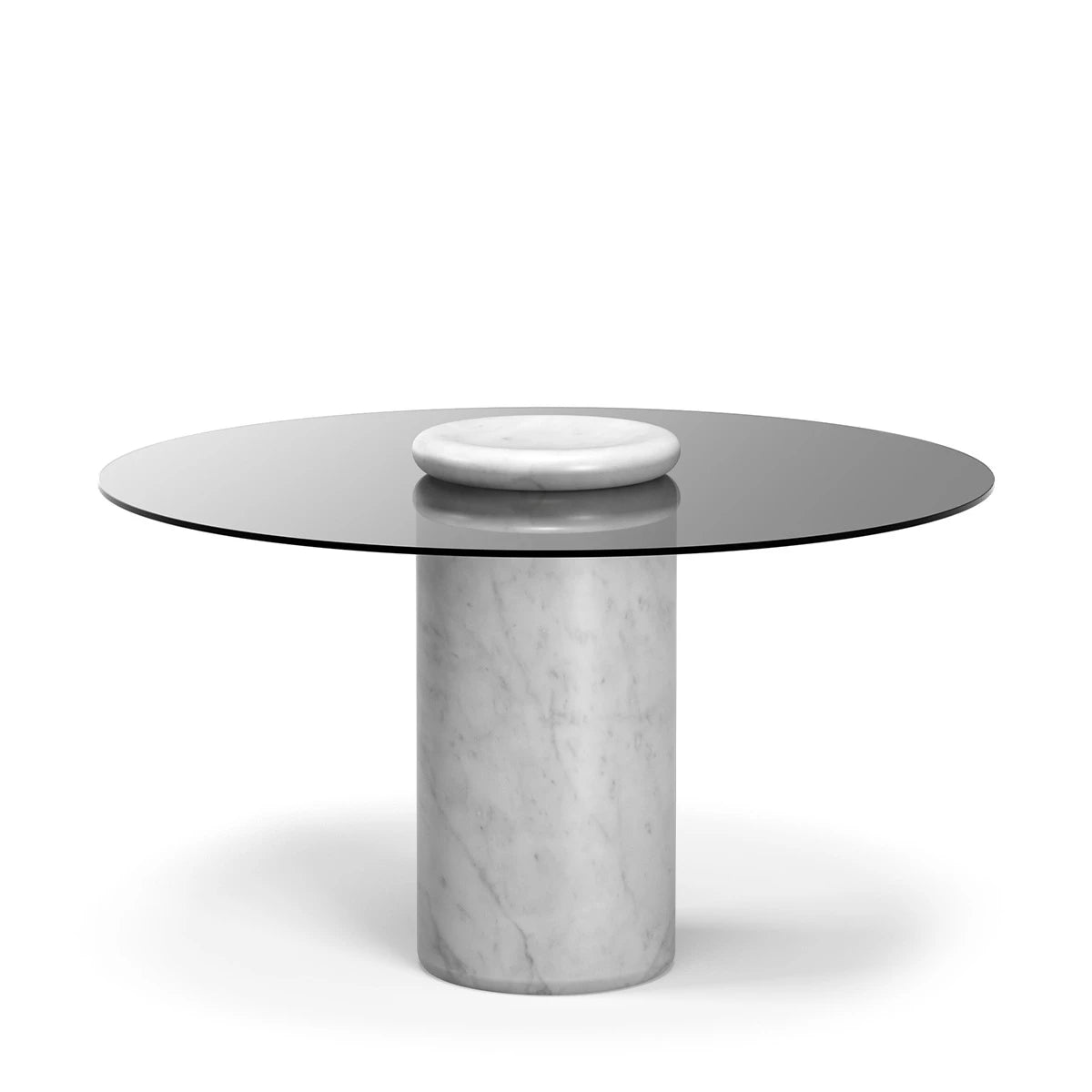 Castore Dining Table Bianco-Smoked Glass - view 1