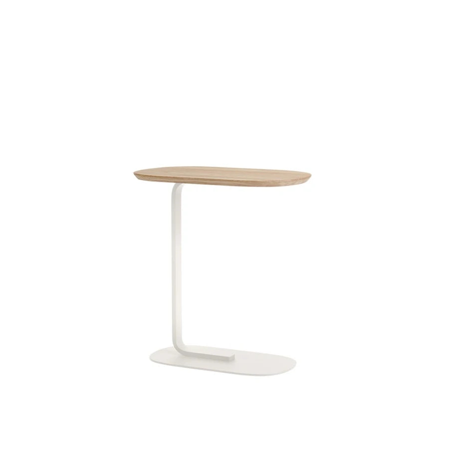Relate Side Table Off-White/Solid Oak - view 1