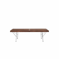 Nelson Platform Bench, Metal Base (Walnut/121) - view 1