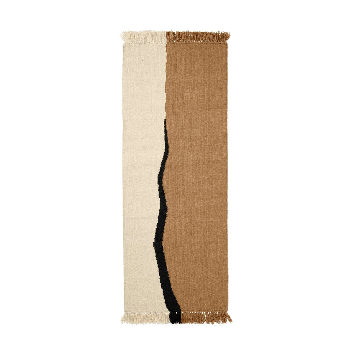 Soil Kelim Runner 70 x 180 Dark Sand-Off White - view 1