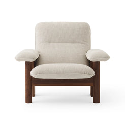 Brasilia Ivory Dark Oak Lounge Chair - view 1