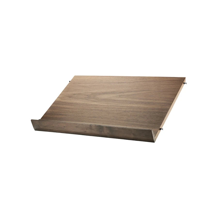 STRING SYSTEM Magazine Shelf Wood Walnut - view 1