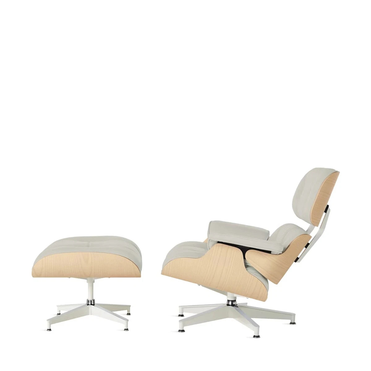 Eames Lounge Chair & Ottoman Classic White Ash-Lotus - view 1