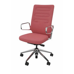 AC5 Work Ring Arm Hopsak Pink Poppy Red Polished Base Office Chair - view 1