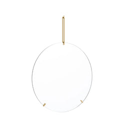 wall mirror 50Ø brass - view 1