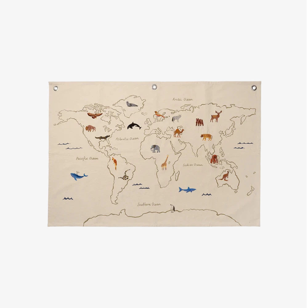 The World Textile Map Off White - view 1