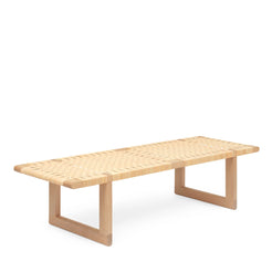 BM0488L Bench Oak Oil Rattan - view 1