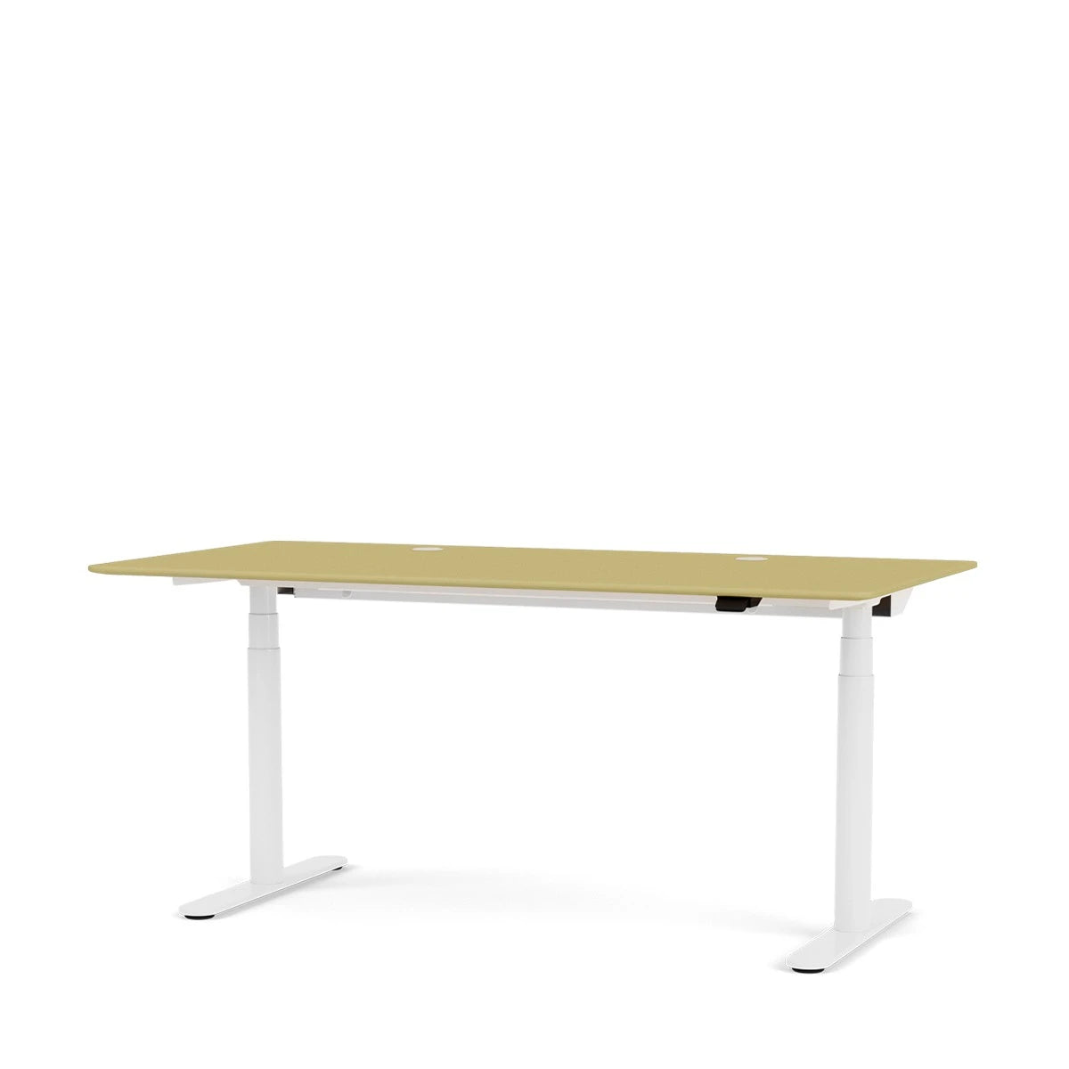 Hilow 2 Work Desk 140 x 80 Cumin Top-Snow Leg - view 1