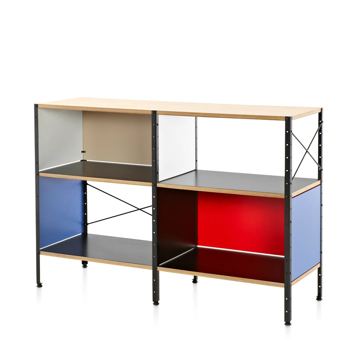 Eames Storage Unit 2 x 2 Multi-Black Frame - view 1