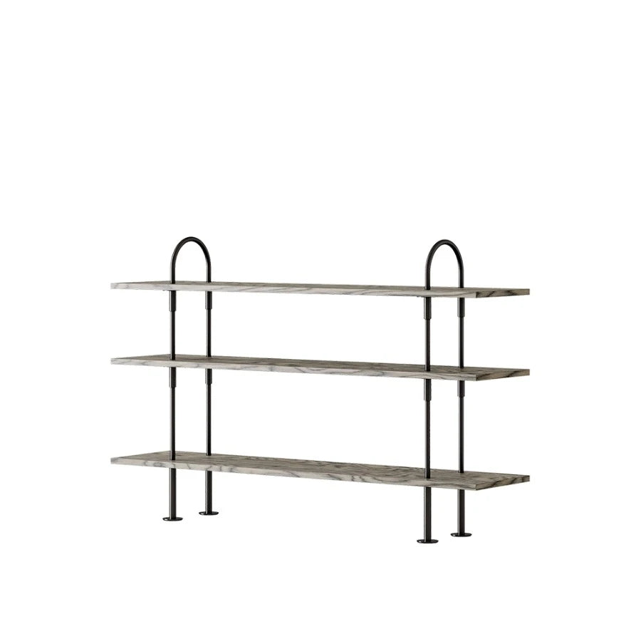 Keen Shelving System 160 x 105 Black Brass/ALPI Sottsass Gray - view 1
