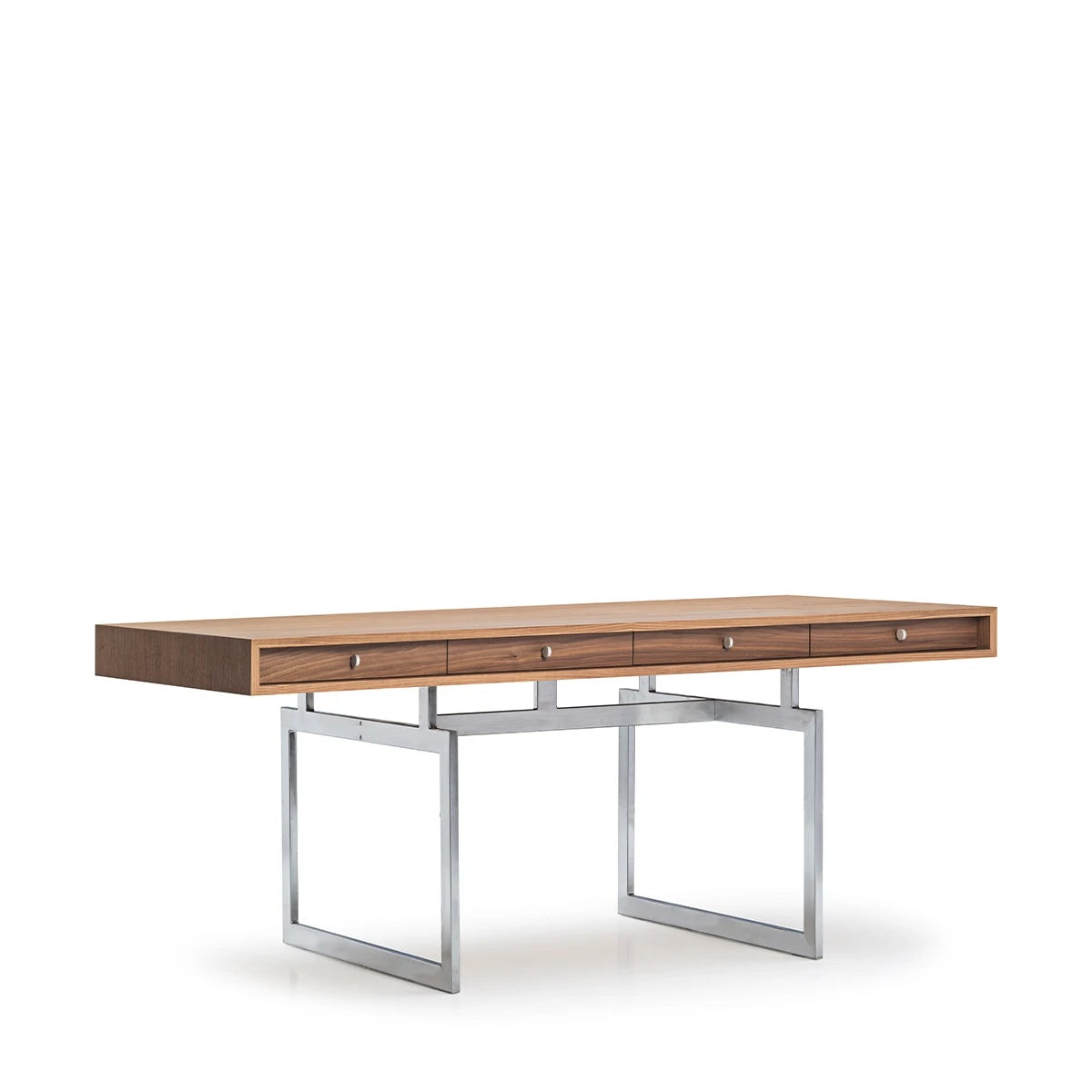 Office Desk Walnut-Stainless Steel - view 1