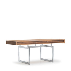 Office Desk Walnut-Stainless Steel - view 1