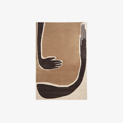 POSE TUFTED RUG DARK COFFEE/OFF WHITE 140 x 200 - view 1