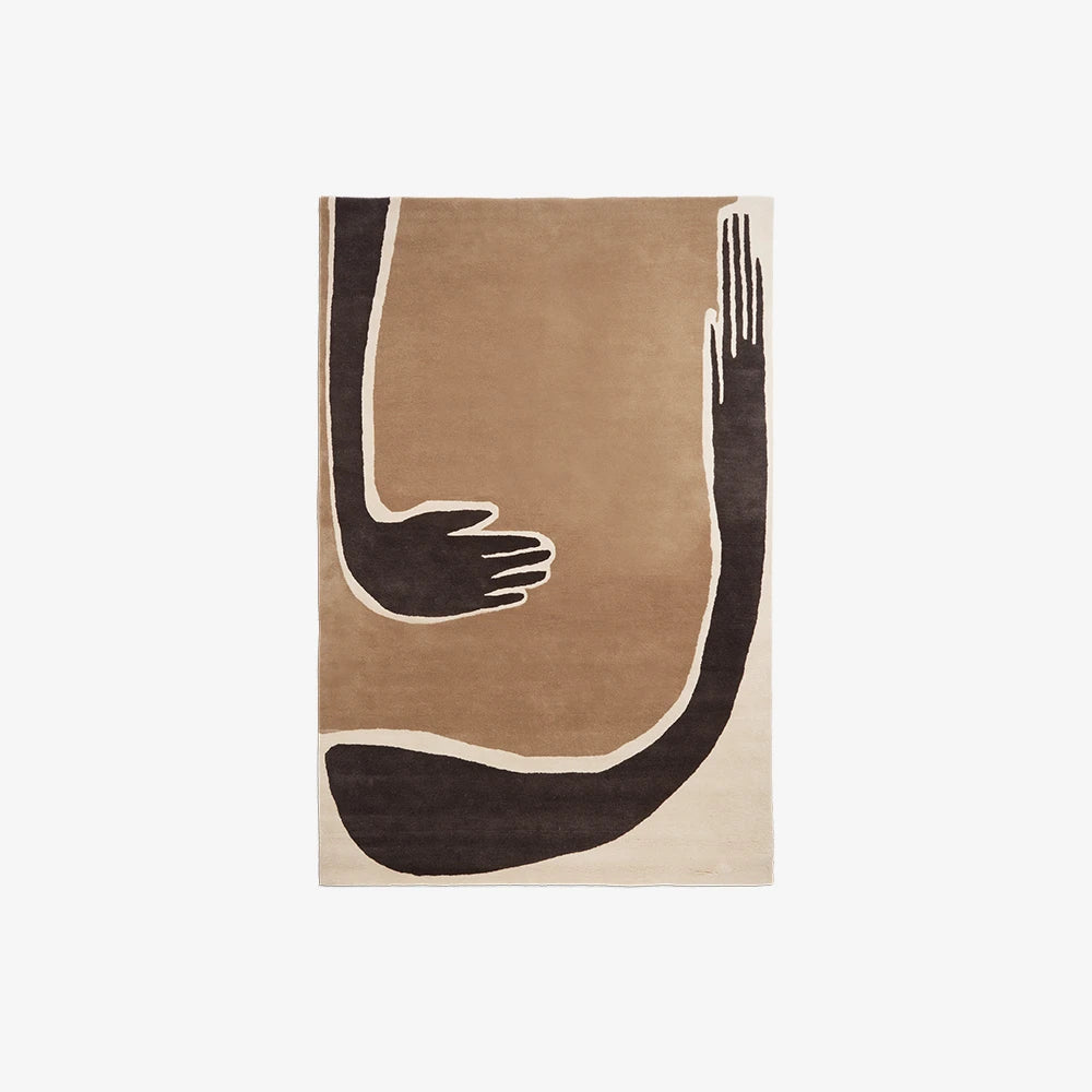 POSE TUFTED RUG DARK COFFEE/OFF WHITE 140 x 200 - view 1