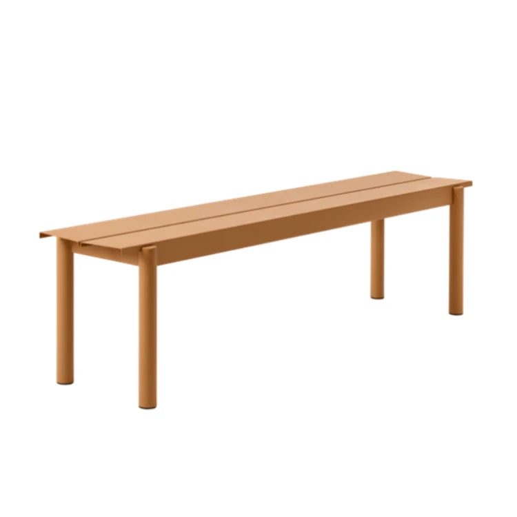 Linear Steel Bench Burnt Orange 1700 - view 1