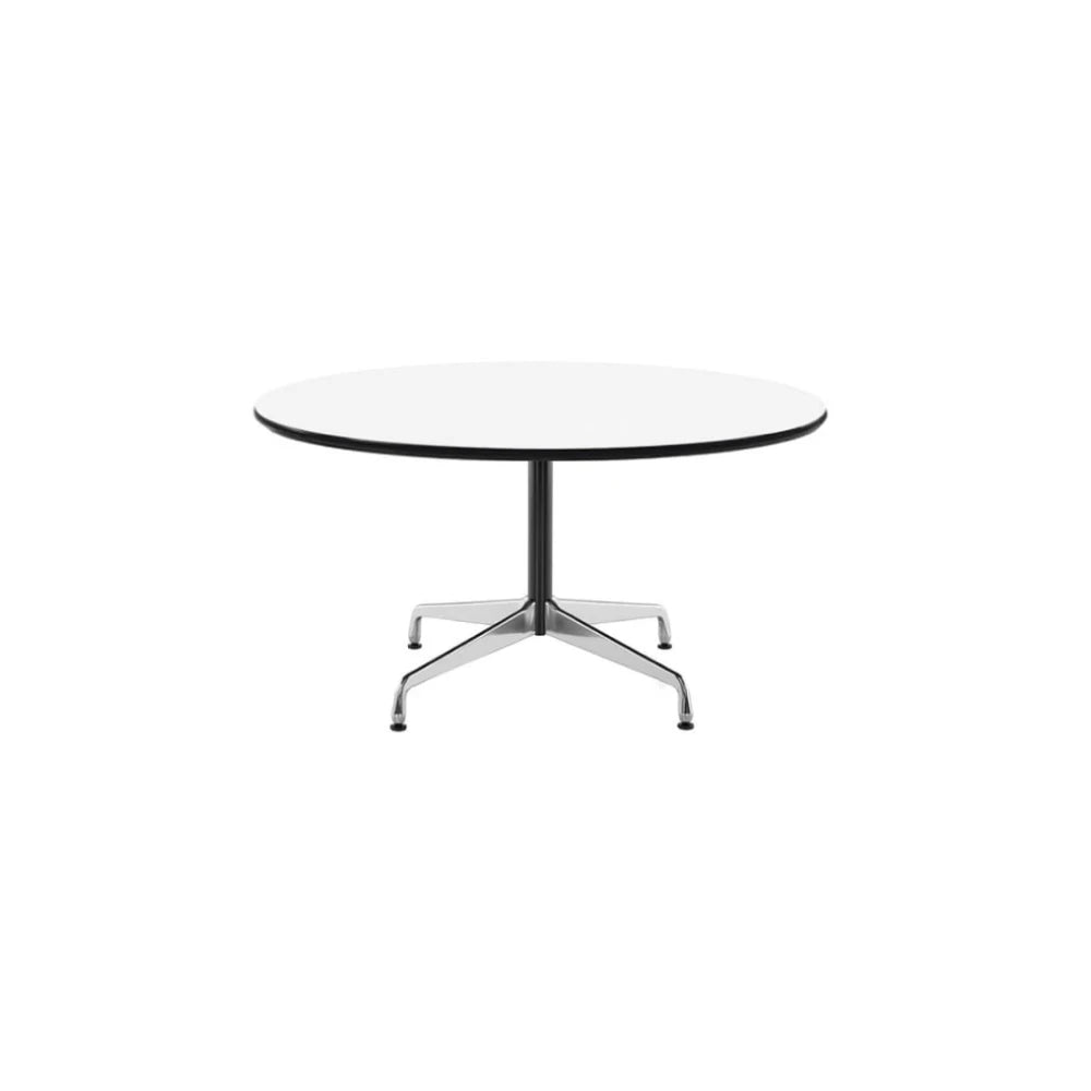 Eames Conference Table Round 106 cm - Black Edge / Aluminium Base - view 1