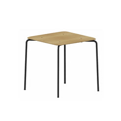 Kevi 2012 Oak Veneer Black 900 x 900 Dining Table - view 1