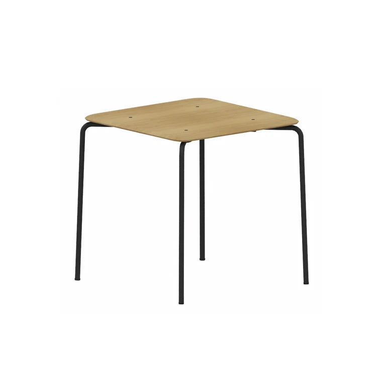 Kevi 2012 Oak Veneer Black 900 x 900 Dining Table - view 1