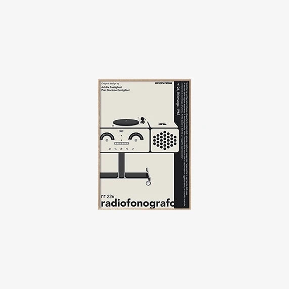 Radiofonografo rr 226 Poster White A3 - Wood Frame - view 1